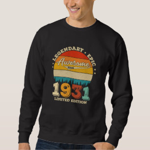 Moletom Noventa e quatro anos, Retro Incrível 94º presente