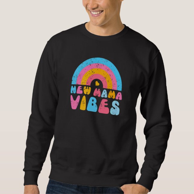 Moletom Novos Vibes de Mamãe Vintage (Frente)