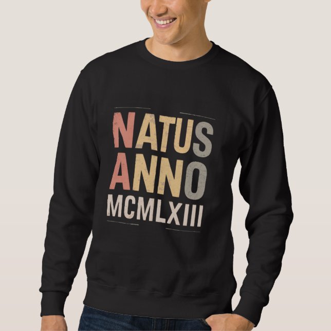 Moletom Numerais romanos Natus Anno 1963 MCML (Frente)