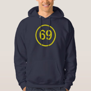 Moletom número, 69, em círculo