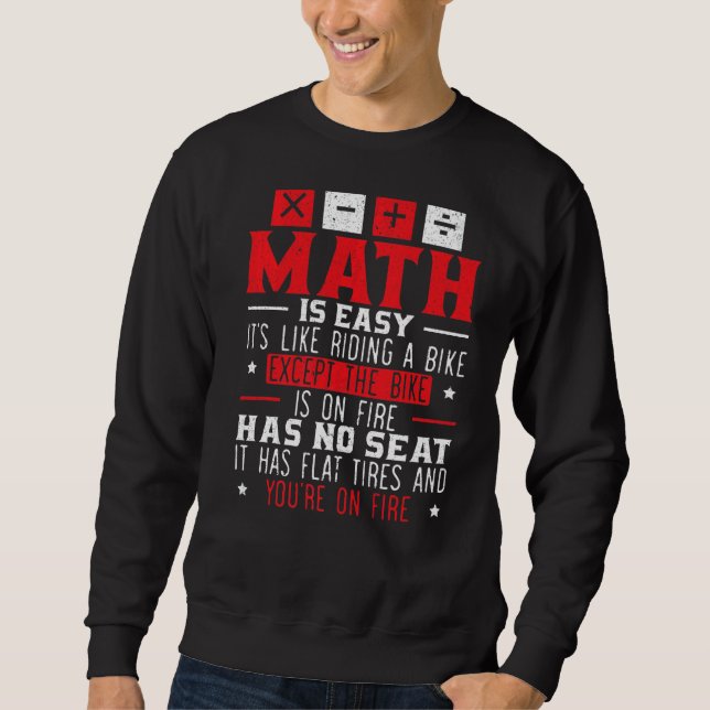 Moletom Números de álgebra matemáticos do Geek matemático  (Frente)