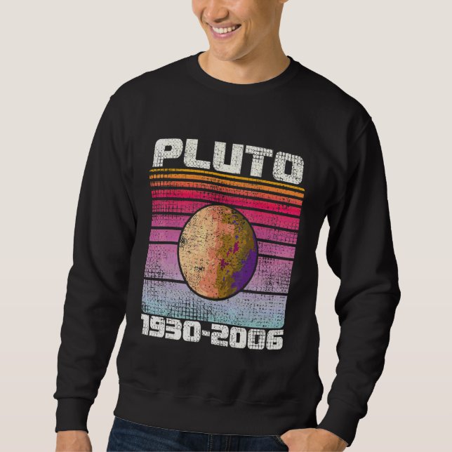 Moletom Nunca Esqueça Plutão 1930  2006 Retro  Espaço Plut (Frente)