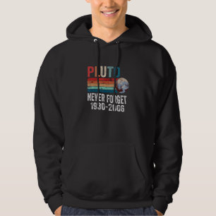 Moletom Nunca Esqueça Plutão Estilo Retro Ciência Espacial