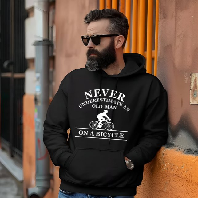Moletom Nunca Subestime um Homem Velho numa Bicicleta (Criador carregado)