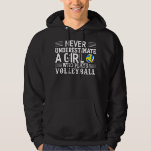 Moletom Nunca Subestime Uma Garota Que Joga Voleibol