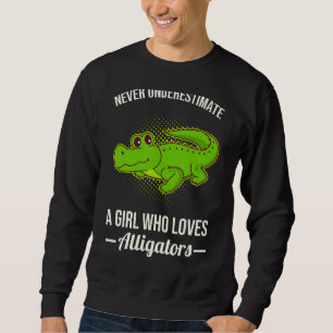 Moletom Nunca Subestime Uma Menina Que Adora Alligadores