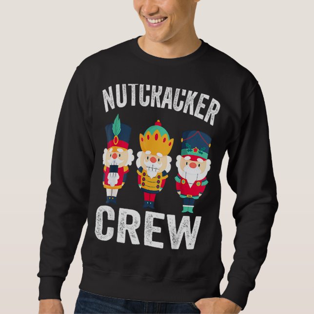 Moletom Nutcracker Creme Natal Crianças Engraçadas Xm (Frente)