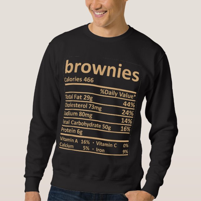 Moletom Nutrição de Brownition Graças Fatos de Comida (Frente)