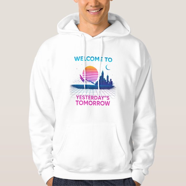 Moletom O Amanhã de Ontem - Design Retro Synthwave (Frente)