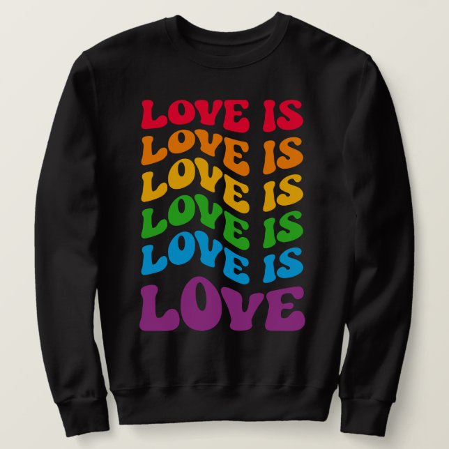 Moletom O amor é Gay LGBT (Frente do Design)