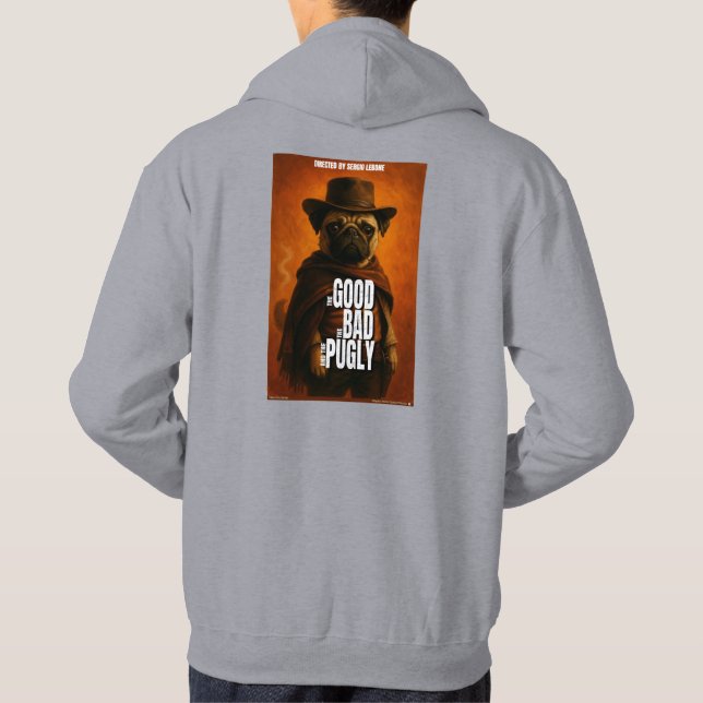 Moletom O Bom o Mau & o Pugly Paródia de Filme (Verso)