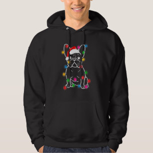Moletom O Cachorro Francês Papai Noel Luz Xmas Pajama Ho