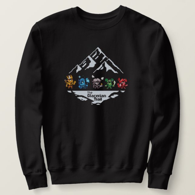 Moletom O Caminho Glaceriano - Sweatshirt Negra (Frente do Design)