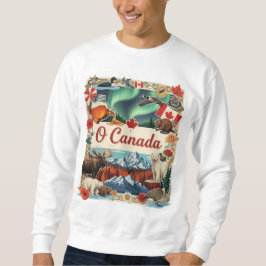 Moletom O Canada Collage – Vintage Patriotic T-Shirt