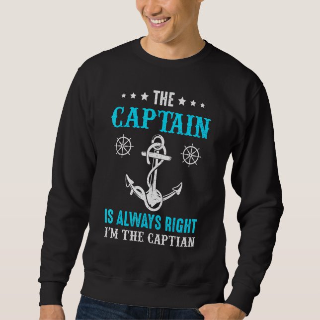 Moletom O Capitão É Sempre O Barco Certo (Frente)