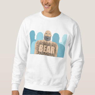 Moletom O carrinho estilizado do homem urso careca musculo