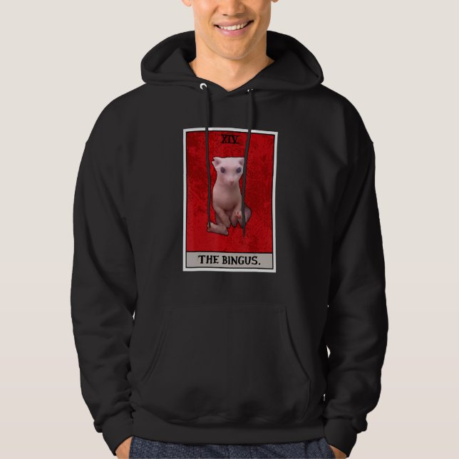 Moletom O Cartão Tarot do Meme do Gato Sphynx Sem Cabelo E (Frente)