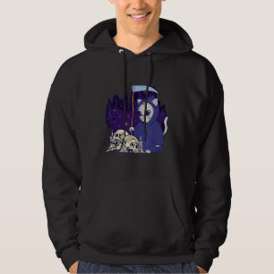 Moletom O Cat Reaper Duty Encerrou o Skeleton Grim Reaper