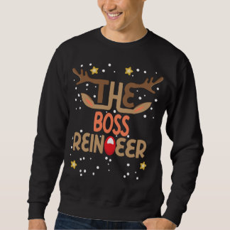 Moletom O Chefe Reindeer Matching Family - Christma Engraç