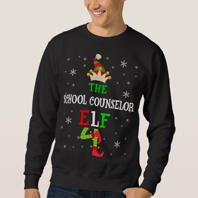 Moletom O Conselheiro Escolar Elf Christmas Elf Matching F (Frente)