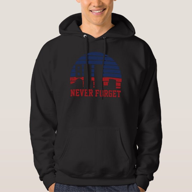 MOLETOM O DIA DE PATRIOT NUNCA ESQUEÇA HOODIE DO 9/11 (Frente)