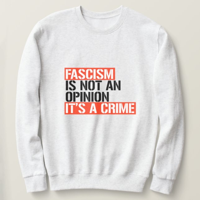 Moletom O fascismo não é uma opinião (Frente do Design)