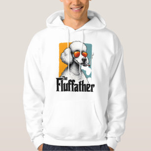 Moletom O Fluffather Poodle Vintage Cão Engraçado Máfia Ve