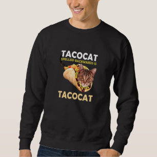 Moletom O Gato De Tacocat Cute Taco Ortografado Para Trás 