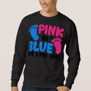 Moletom O Gênero Revela Rosa Ou Azul Nós Te Amo Bebê