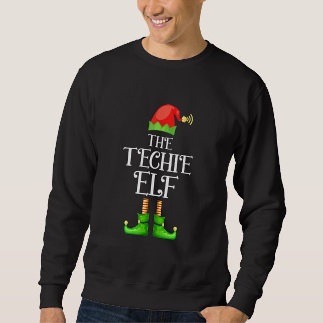 Moletom O Grupo de Natal do Elfo Techie (Frente)