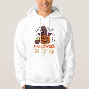 Moletom O Halloween Chegou Abóbora Chapéu de Bruxa Caldeir