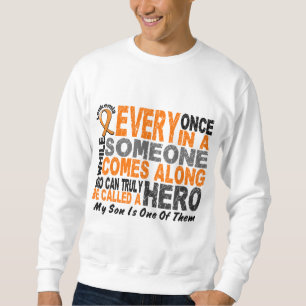 Moletom O HERÓI VEM AVANTE t-shirt de 1 LEUCEMIA do filho