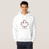 O Hoodie dos homens canadenses da folha de bordo