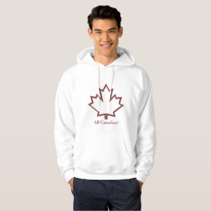 Moletom O Hoodie dos homens canadenses da folha de bordo