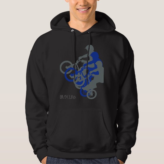 Moletom O Hoodie dos homens da vida de BMX (Frente)