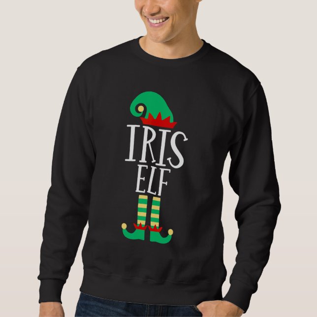 Moletom O Iris Elfo Família Combinando Pijamas de Natal (Frente)