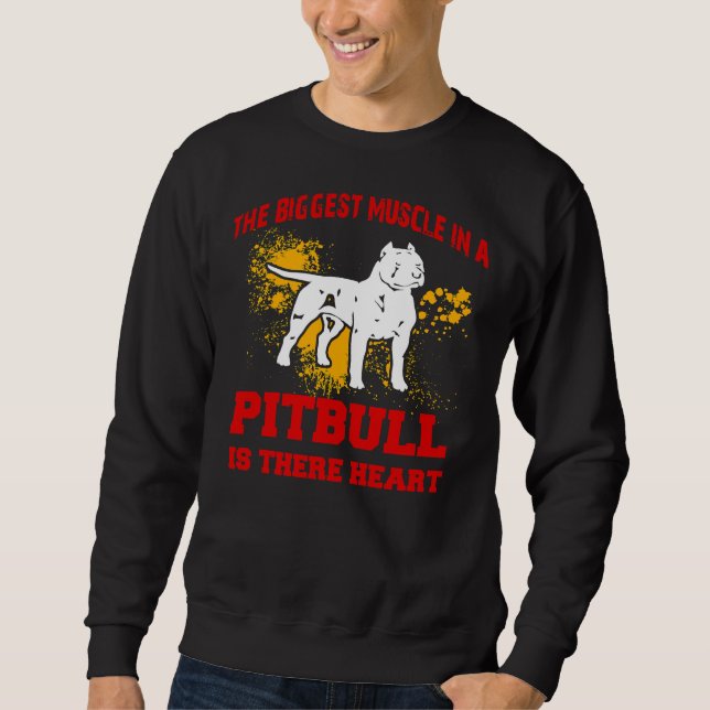 Moletom O Maior Músculo De Um Pitbull É O Seu H (Frente)