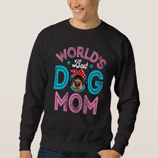 Moletom O melhor cão do mundo, mãe, Dia de as mães engraça (Frente)