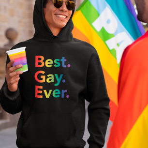 Moletom O melhor Gay de sempre do Rainbow Flag Hoodie LGBT