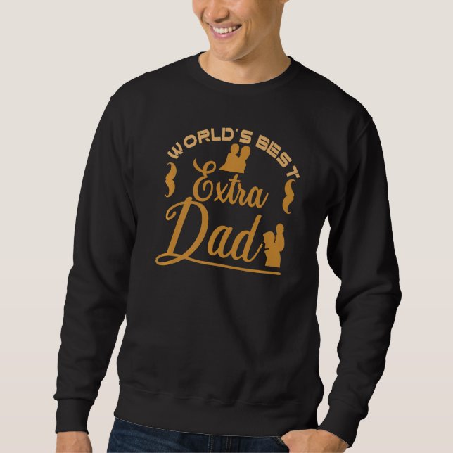 Moletom O Melhor Pai Extra Do Mundo Diz Pai Stepdad (Frente)