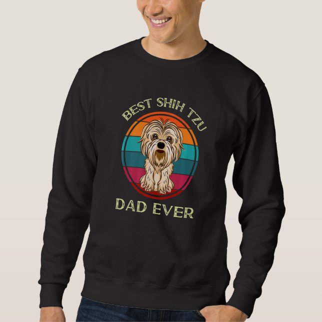 Moletom O Melhor Pai Shih Tzu De Aniversário Presente Para (Frente)