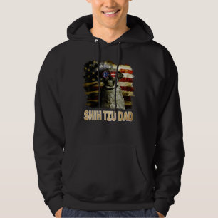 Moletom O Melhor Pai Shih Tzu De Bandeira Americana 4 De J