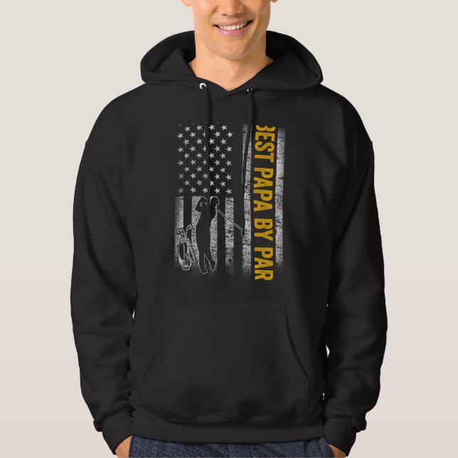Moletom O melhor papá de Par, a bandeira americana. (Frente)