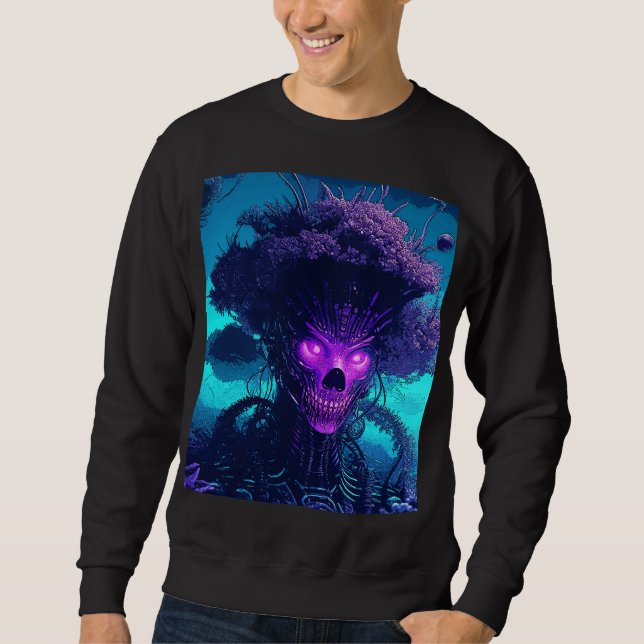 Moletom O Monstro da Cyber-Árvore no Escuro (Frente)