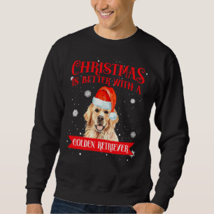 Moletom O Natal É Melhor Com Um Cão De Retriever Ouro