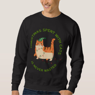 Moletom O Natal passado com Gatos nunca é amor de Gato