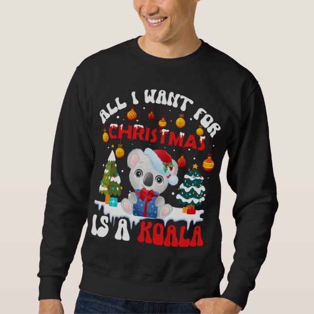 Moletom O Noel Hat Koala Que Eu Só Quero No Natal É (Frente)