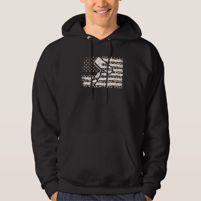 Moletom O Pintor American Flag Leopard Imprime-Nos Bandeir (Frente)