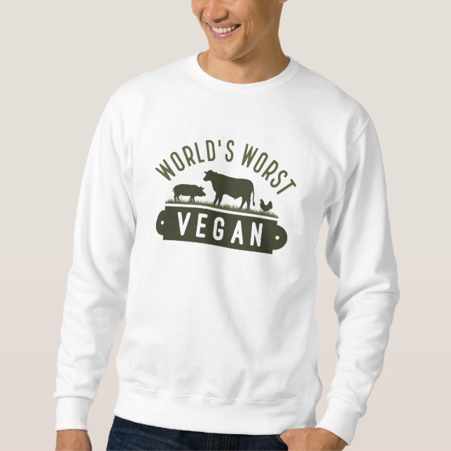 Moletom O pior Vegan do mundo (Frente)