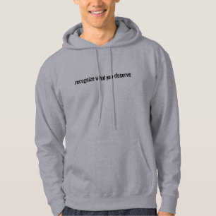 Moletom O que você merece o capuz básico dos homens
